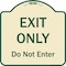 Signmission Designer Series-Exit Only Do Not Enter Tan & Green Heavy-Gauge Aluminum, 18" H, TG-1818-9845 A-DES-TG-1818-9845 - alternate 1